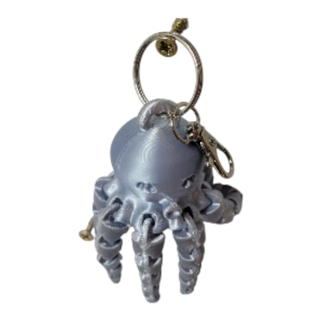 Porte clés grand pouple gris 3D 