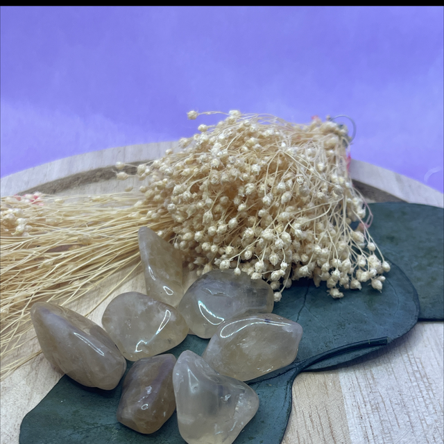 Pierre roulée Citrine  "Énergie · Vitalité · Joie"