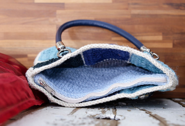 Sac à main, au crochet fil de jute naturelle, réalisation artisanale créateur (handmade)