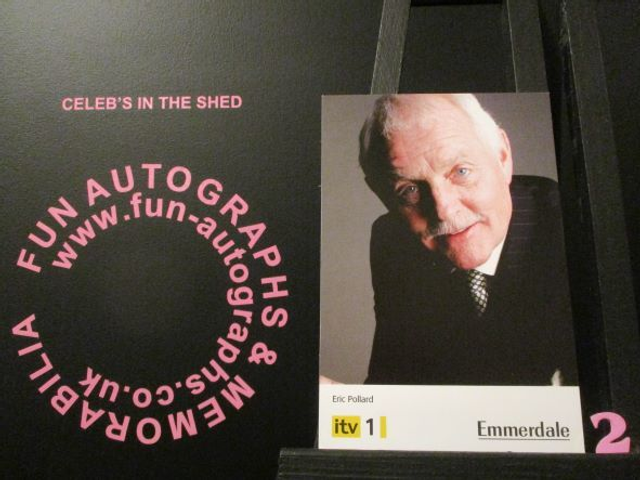 Chris Chittle (Eric Pollard) Original Emmerdale Yellow &amp; Black Itv Logo Cast Card (2)(SEE PIC)