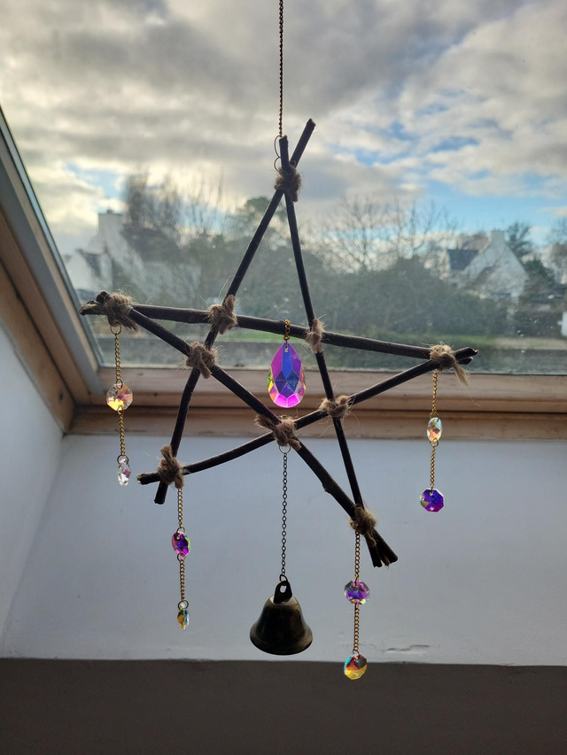 Cloche de sorcière - Pentacle de protection