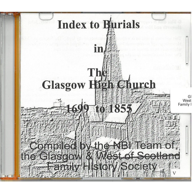 Index to Burials in the Glasgow High Church 1699-1855 CD