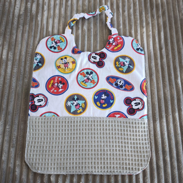 Grand bavoir réversible Mickey 
