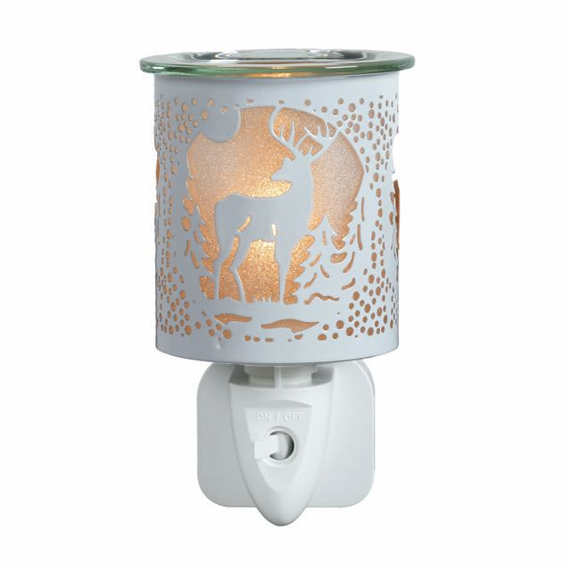 White and Gold Silhouette Stag - Aroma Plug in Wax Melter 