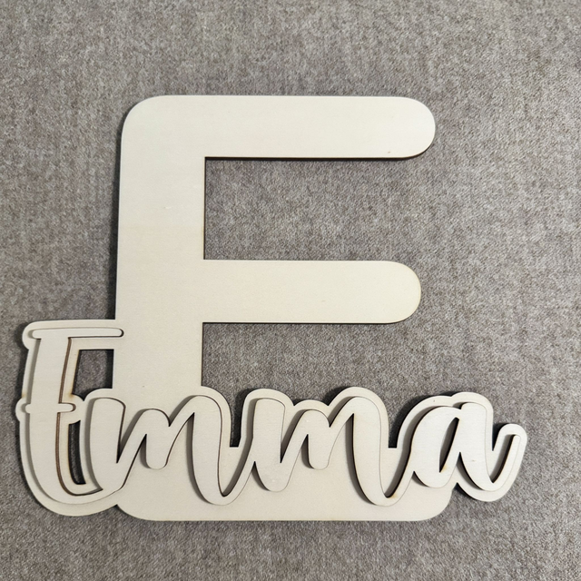 EMMA • 3D Holz-Schild