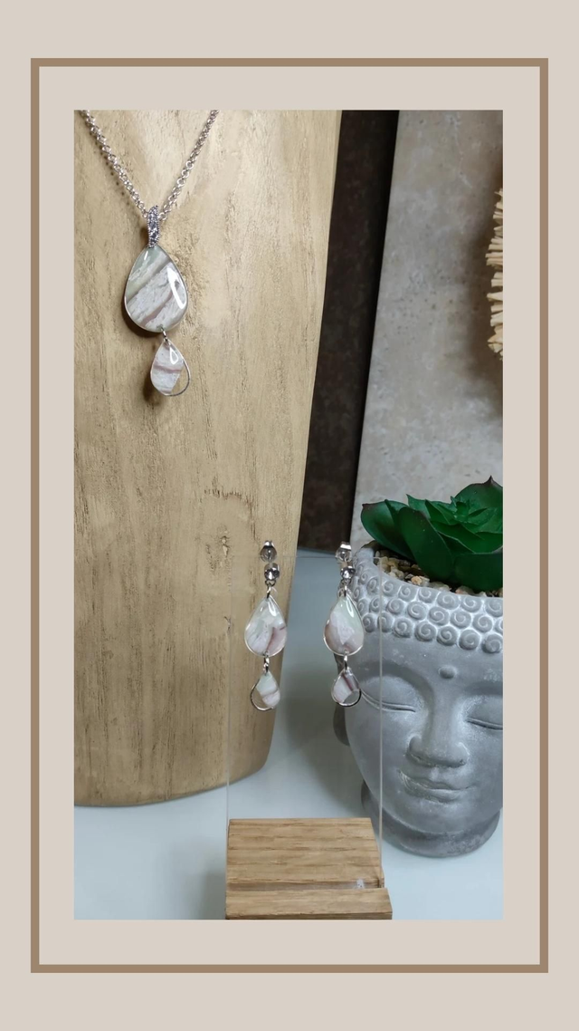 Parure "la naturelle" double goutte 