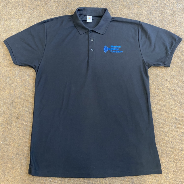 MMF Black Polo Top