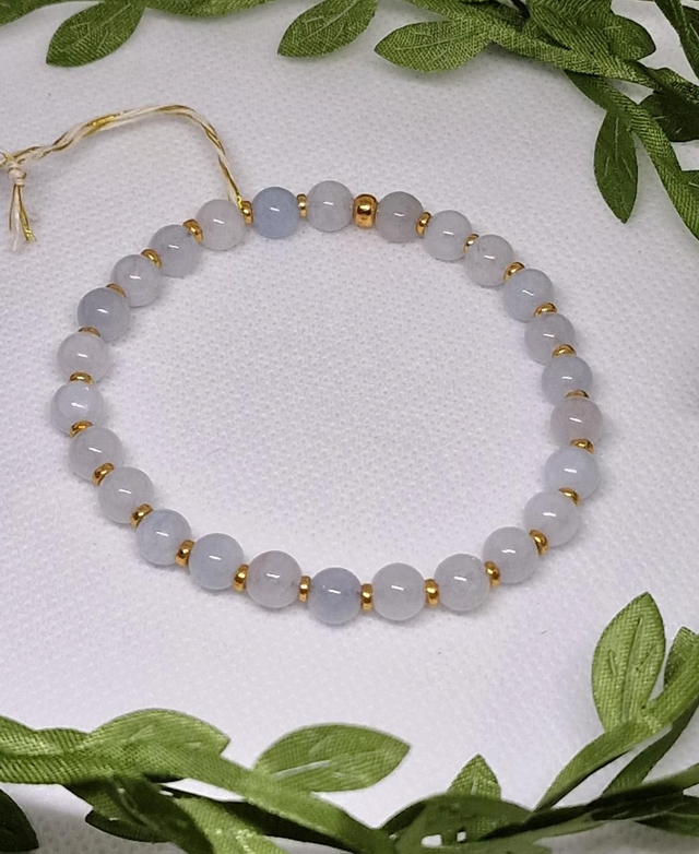 Bracelet Aigue marine en 0,6 cm