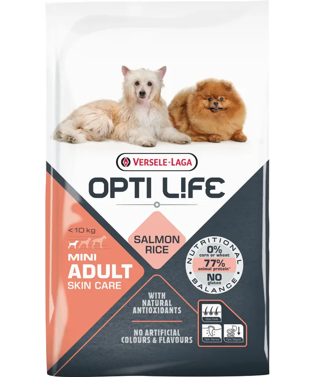 Opti Life adult skin care MINI su lašiša ir ryžiais