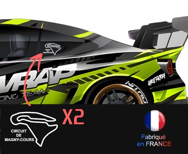 Stickers circuit MAGNY-COURS autocollant 10CM