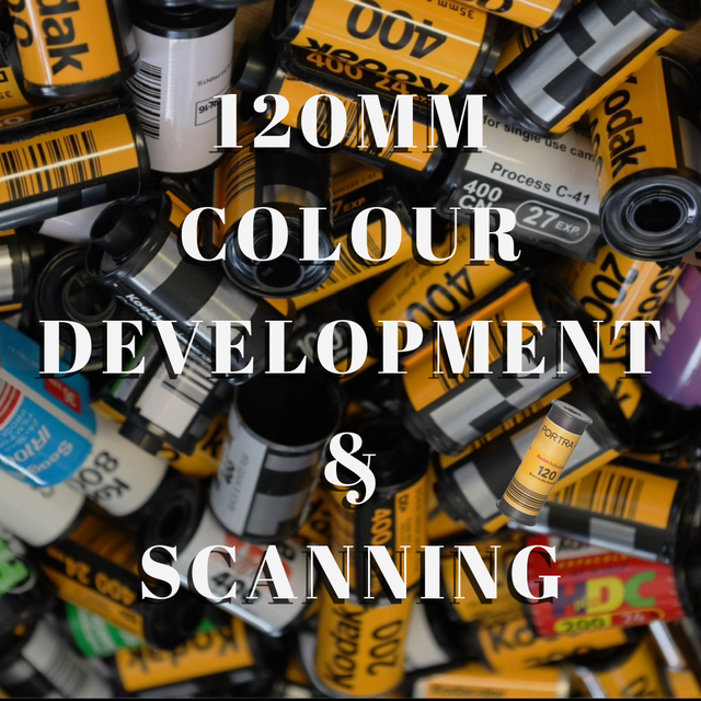 Colour (C41) 120mm film DEV &amp; SCAN