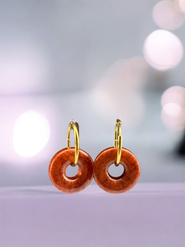 Boucles d'oreilles "donut" résine époxy