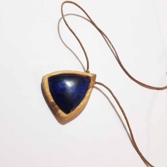 Azurite Palo Santo Necklace