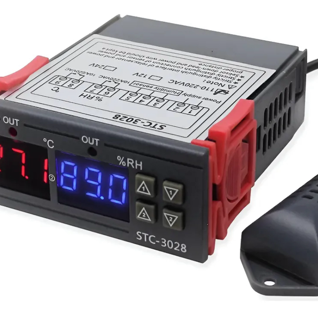 Controlador De Temperatura E Umidade 110/220v Stc-3028 