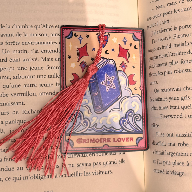 Marque-pages plastique, Grimoire Lover