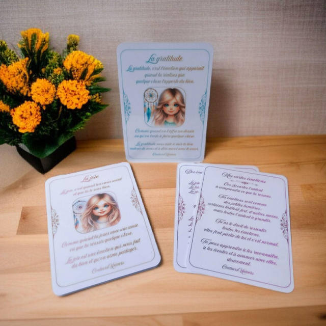 📚 Papeterie - Cartes des émotions Filles