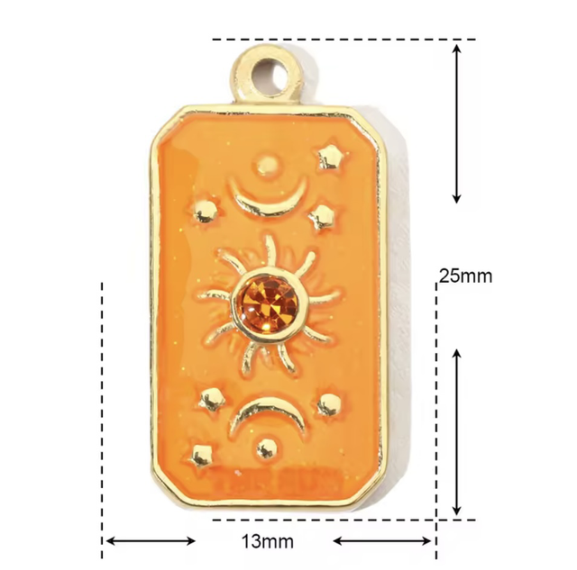 Charm sole luna arancione 