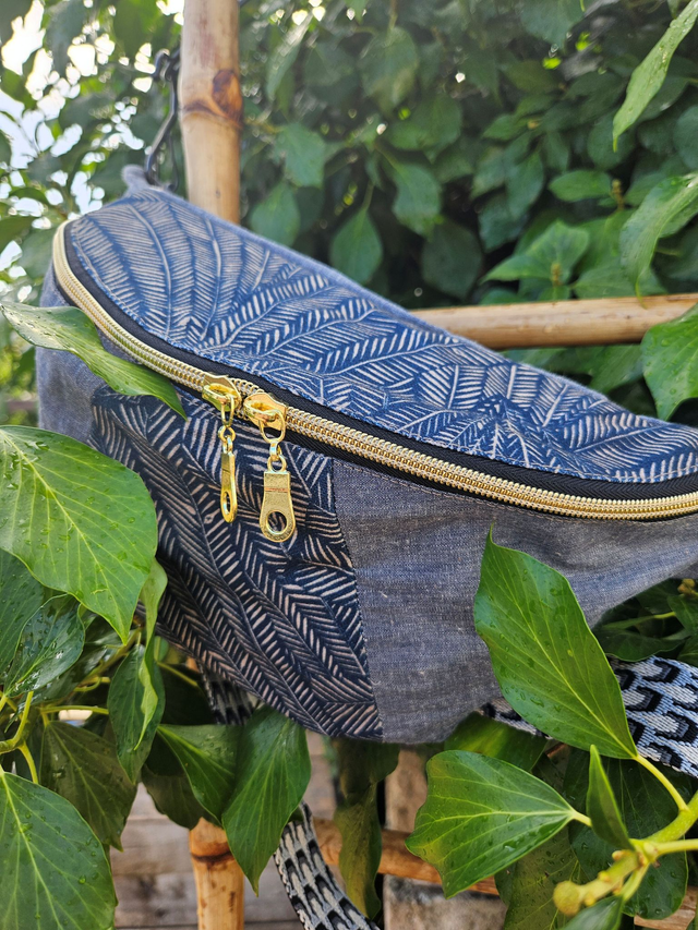 Banane Denim clair et imprimé Kyoto bleu - Taille M