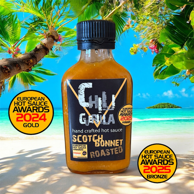 "Scotch Bonnet Roasted" Chiliguerilla Hand Crafted Hot Sauce 100ml. 14,95€/100ml