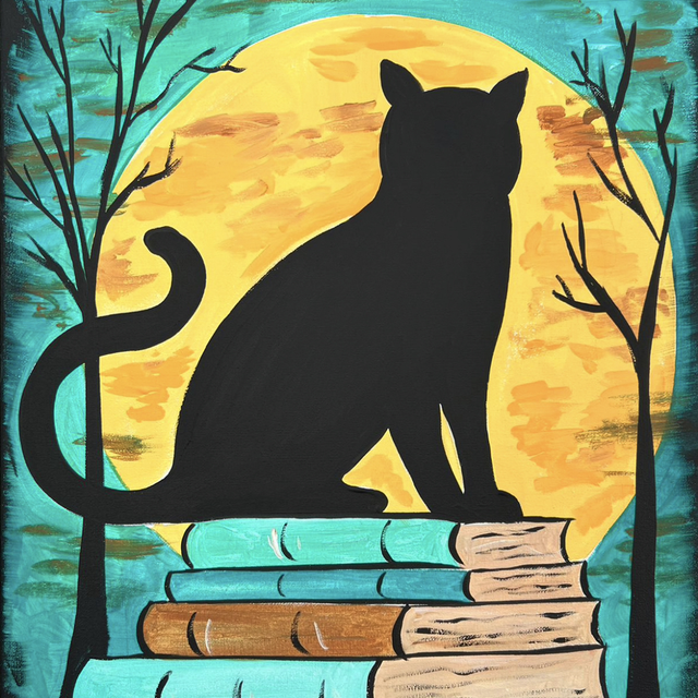 Cat Watching the Moon