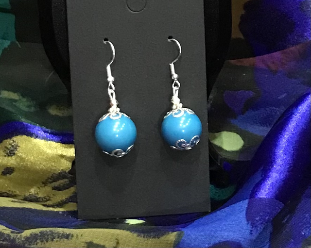Blue Dangling Earrings - BLDE32