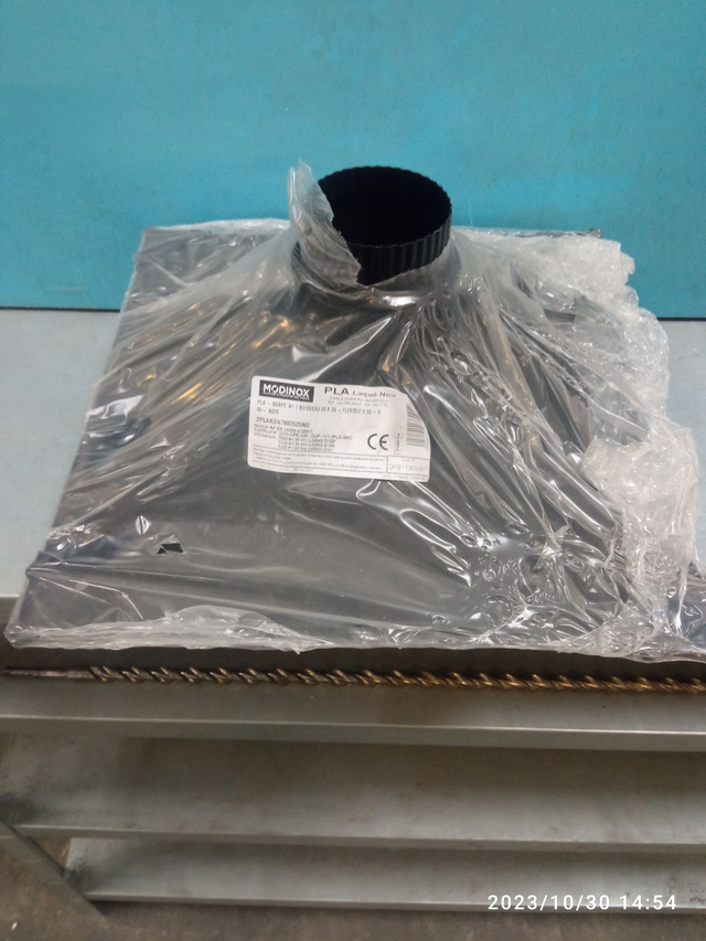 PLA - Adaptateur boisseau N°7 250 x 250 D80 NOIR - 2PLAADA7802525NO 