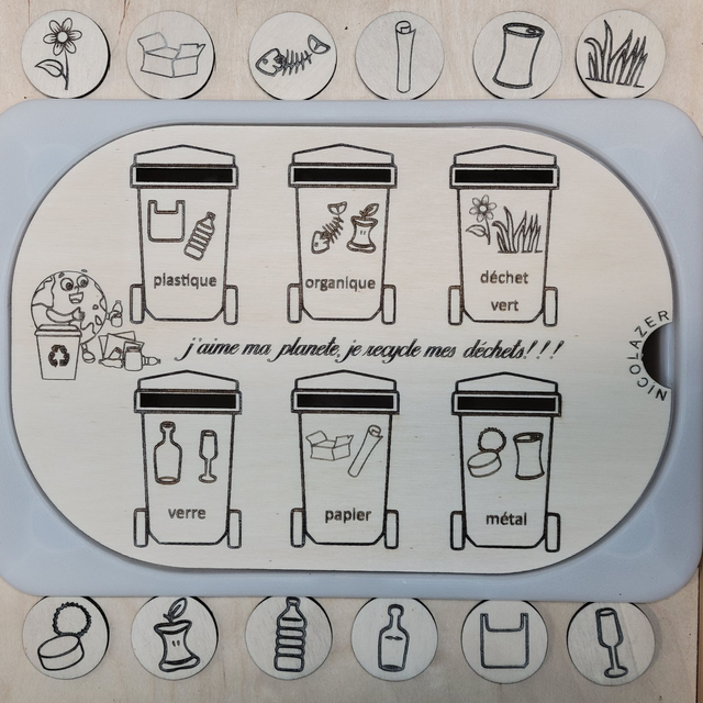 Insert sensoriel bois compatible trofast &quot;la recyclerie&quot;