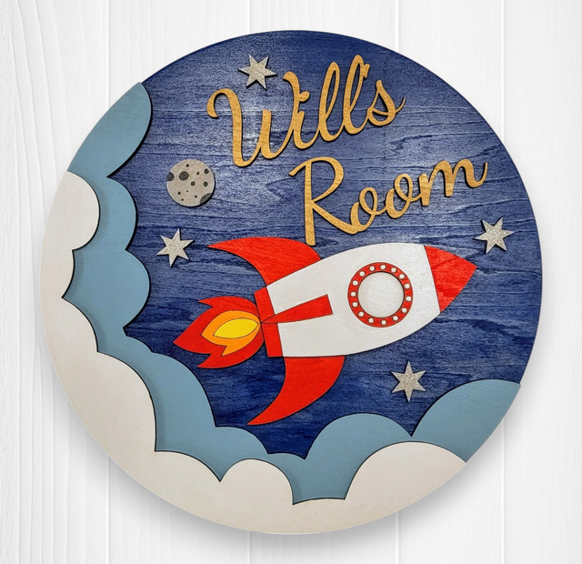 Rocket Name Plaque