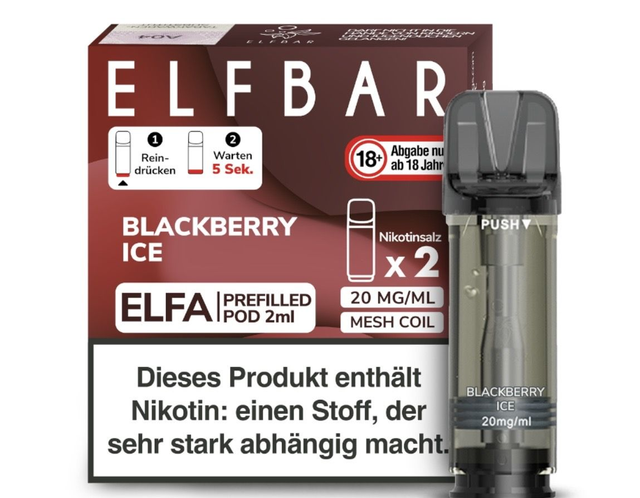 ELFBAR ELFA Prefilled Pods – Blackberry Ice | 20 mg