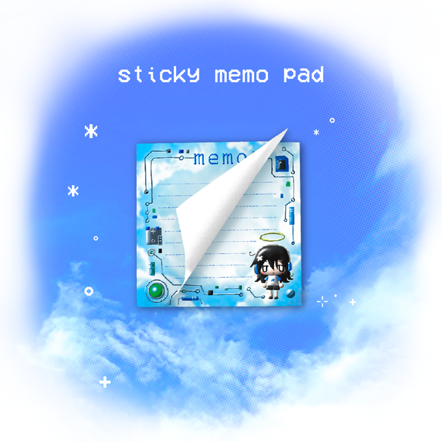 sticky memo pad 🌐