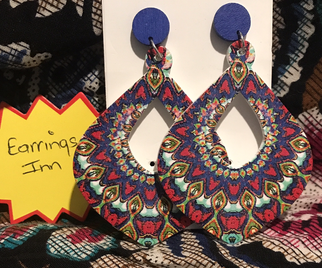 Wood Earrings- Mixed - MSDE77