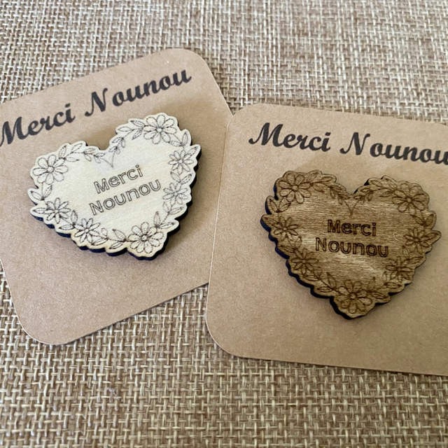 Cadeau personnalisé en bois Merci maîtresse ou Merci nounou 