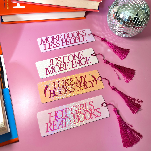 Set Of Four Holographic Bookmarks With Tassel