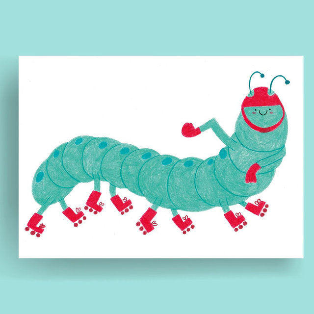 Chenille à roulettes