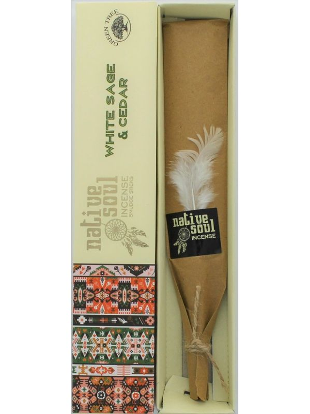 Encens Green Tree Native Soul Sauge Blanche et Cèdre - 15 grs