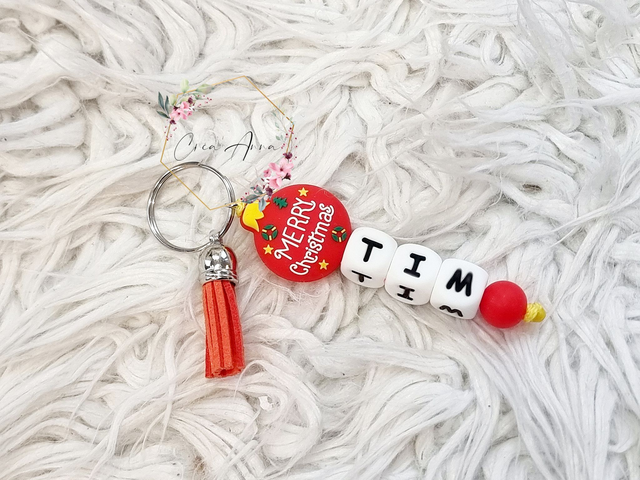 Porte-clé boule de Noël