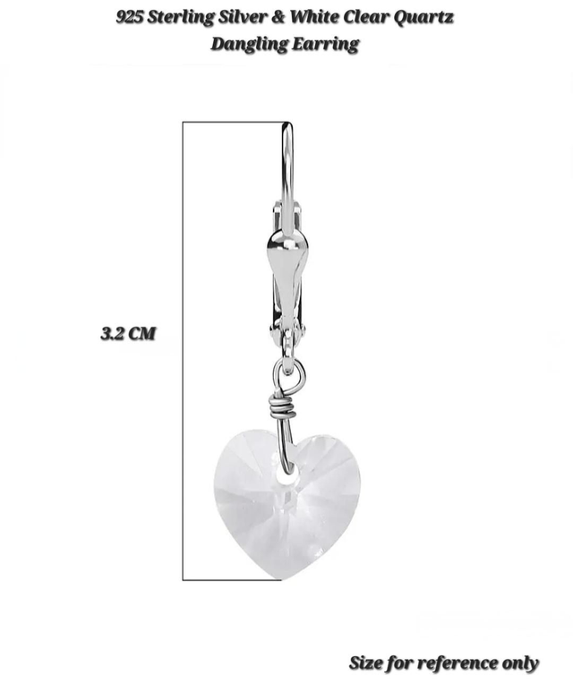 Beautiful Natural Clear Quartz Crystal Earrings
