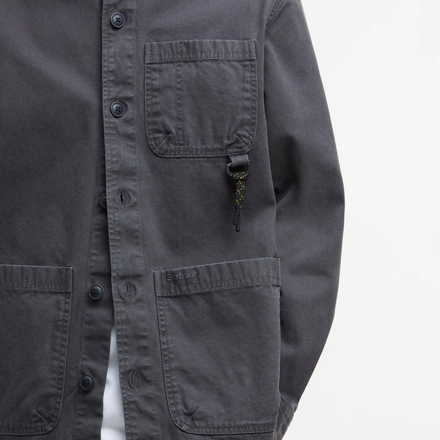 Barbour Bowland Garment Dyed Overshirt Black