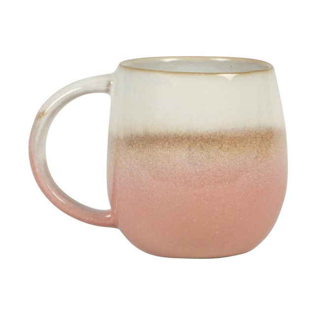 Taza ceramica rosa