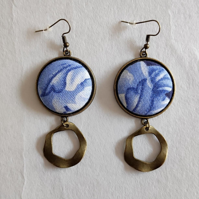 Boucles d'oreilles anneau martelé 