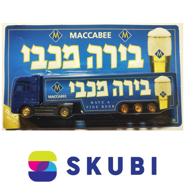 Reklamní kamion s návěsem MAN - Maccabee - Have a fine beer - model 1:87 H0