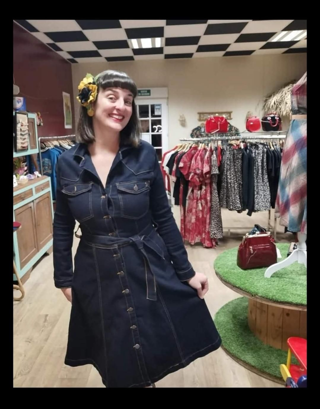 Robe jean manches longues 