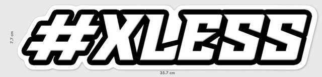 Sticker noir #XLESS 