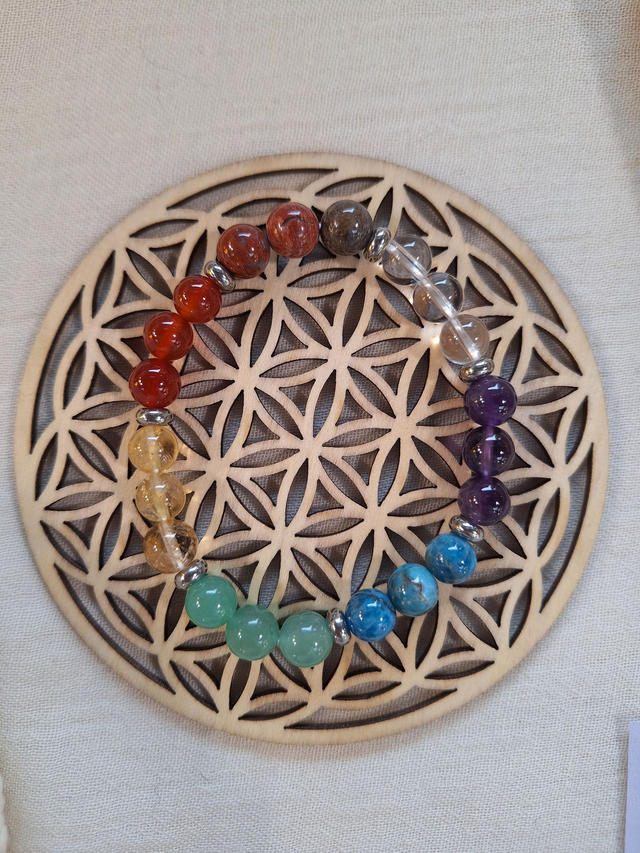 Bracelet 7 chakras (perles 8mm)