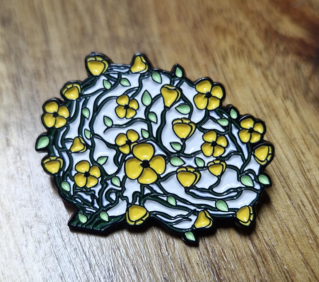 PIN'S CERVEAU EN FLEURS