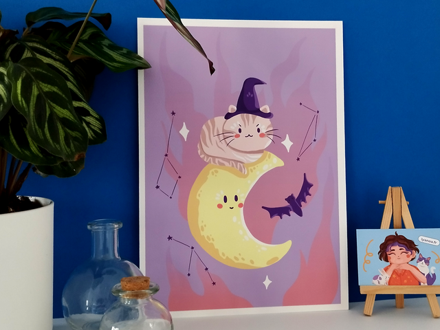 Le chat sur la lune · A4