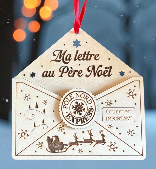 Enveloppe pour lettre au Père Noël - Ma lettre au père Noël