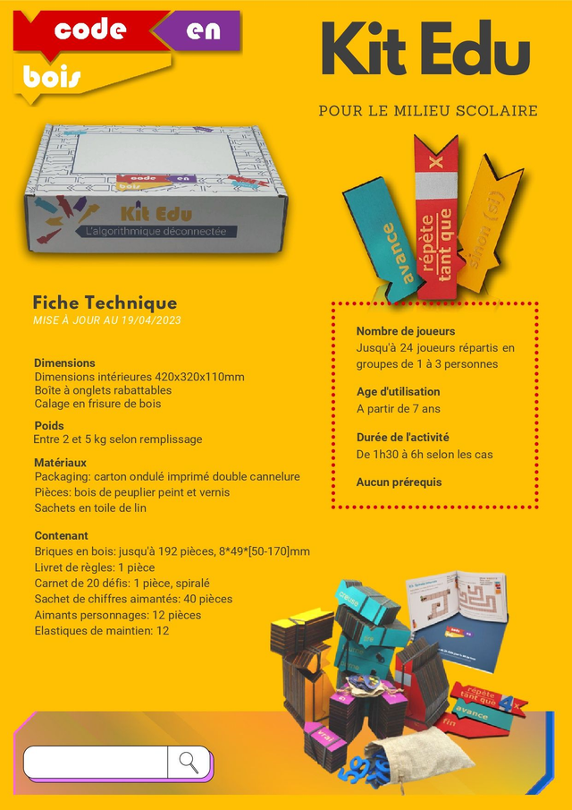 CODE EN BOIS KIT EDU