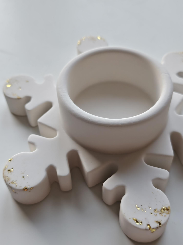 Bougeoir flocon de neige (modèle 2)