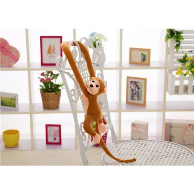 L-Toys Pliušinis beždžionių talismanas su garsu Tamsiai ruda 80 cm